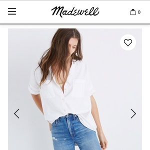 Madewell White Cotton Courier Shirt Size XXS